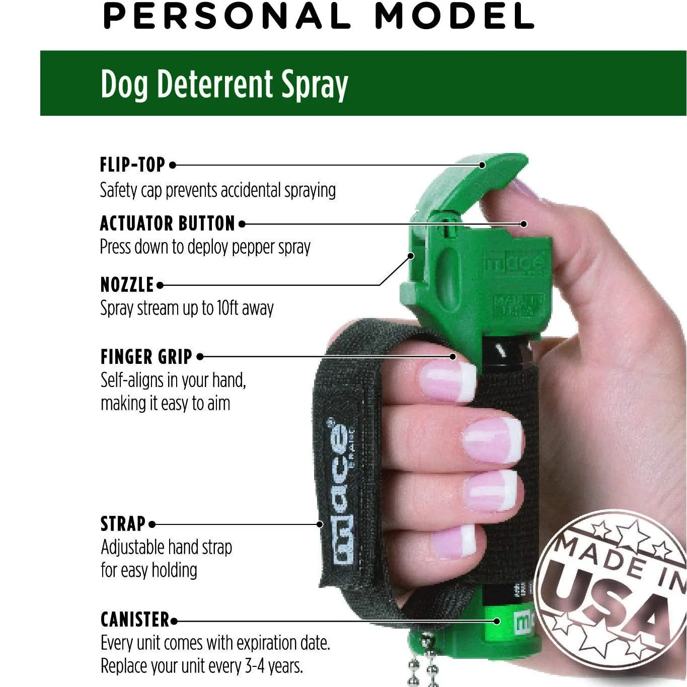 Mace Muzzle Dog Repellent Jogger Pepper Spray 14g - Image 3