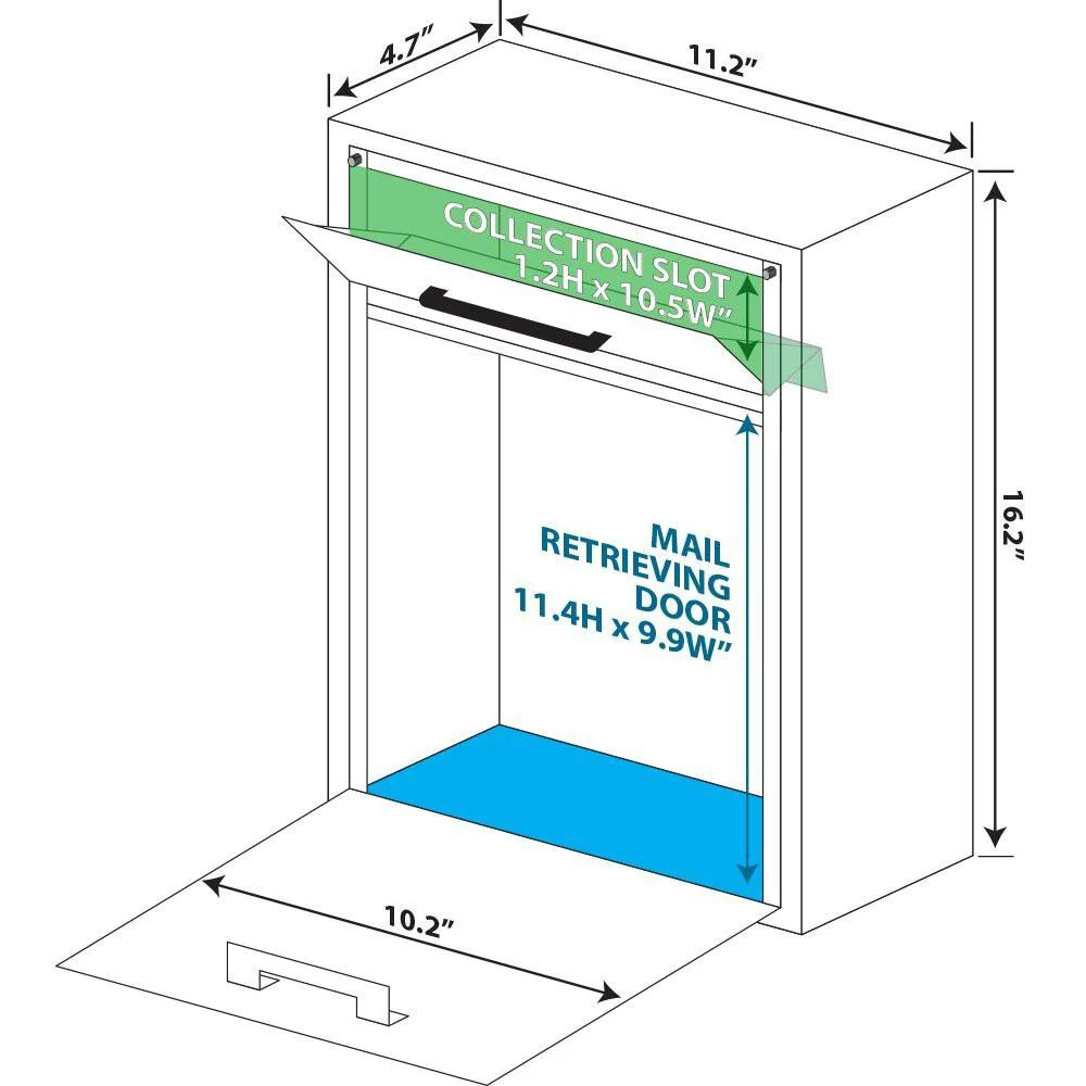 Mail Boss Locking Security Drop Mailbox Safe - Image 5