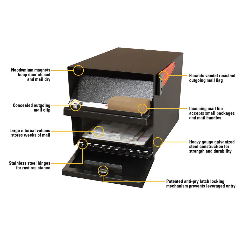 Mail Boss Mail Manager Locking Mailbox Safe - Image 6