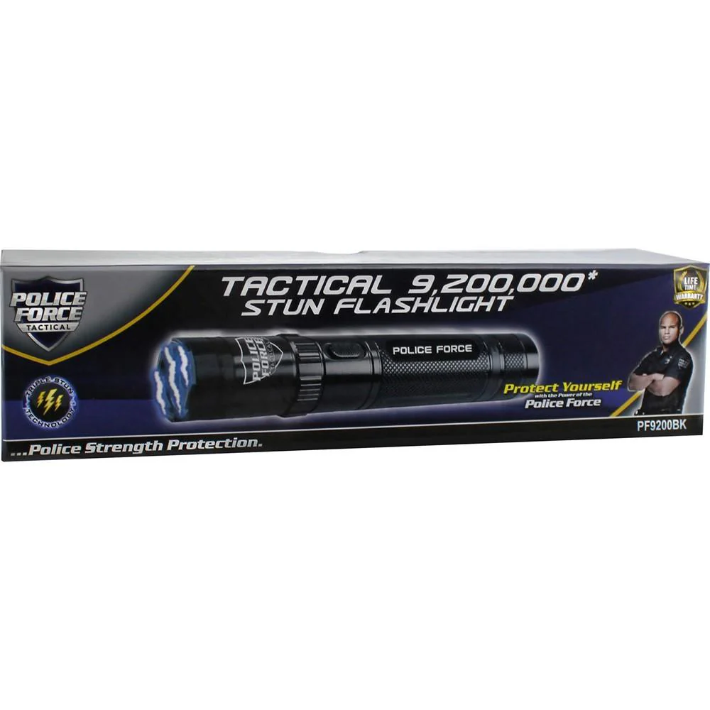 Police Force Tactical Rechargeable Stun Gun Flashlight 9.2M - Image 8