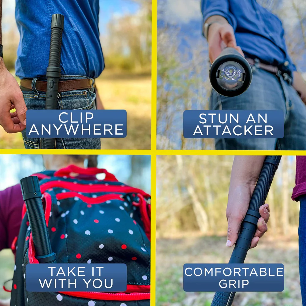 Streetwise™ Lightning Rod 18" LED Stun Gun Baton 7M - Image 5