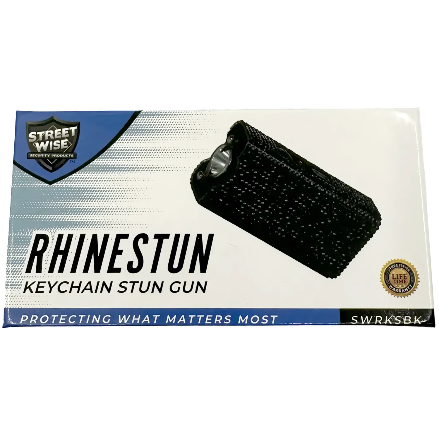 Streetwise Rhinestun Mini Keychain Rechargeable LED Stun Gun - Image 5